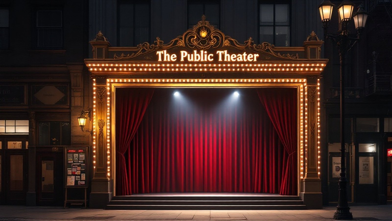 Exterior of the Public Theater on Lafayette Street