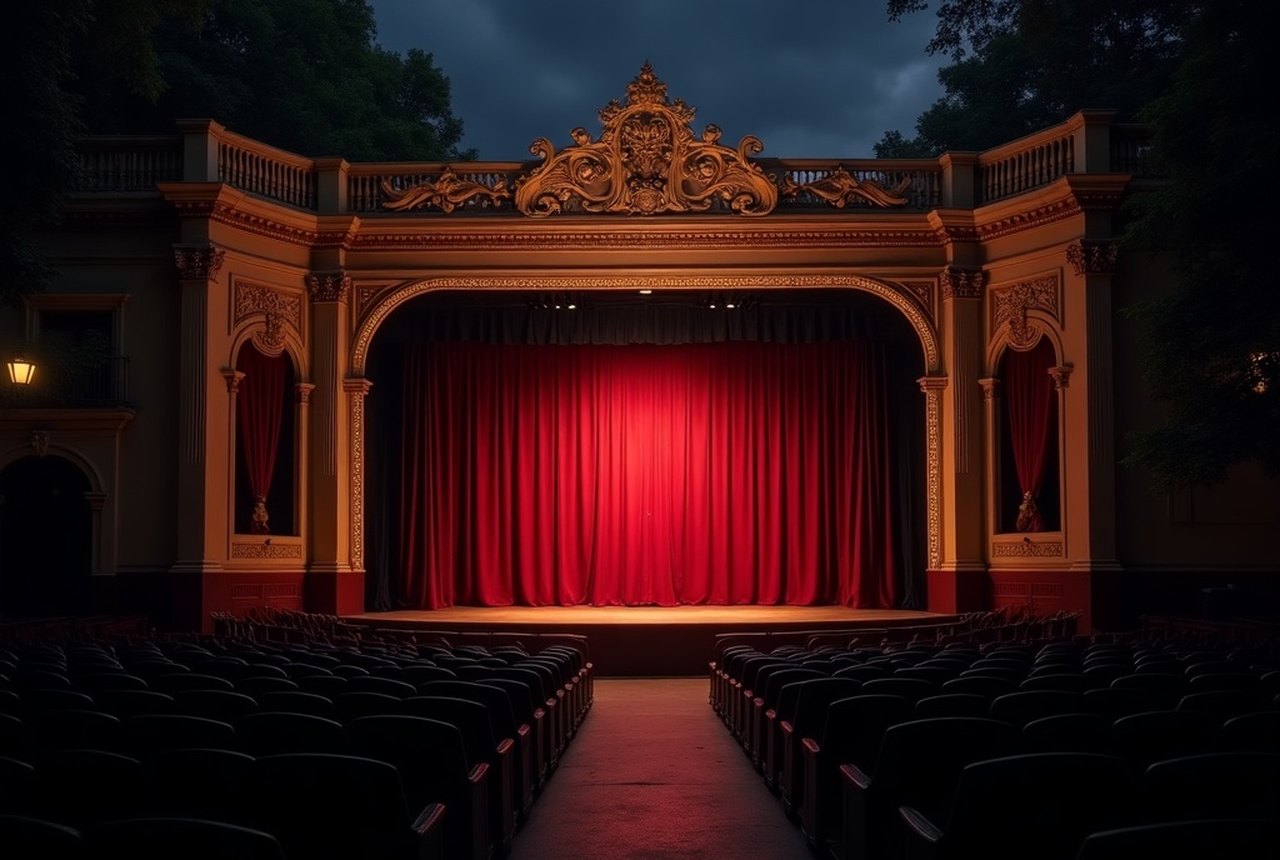 The Delacorte Theater in Central Park, ideally with audience